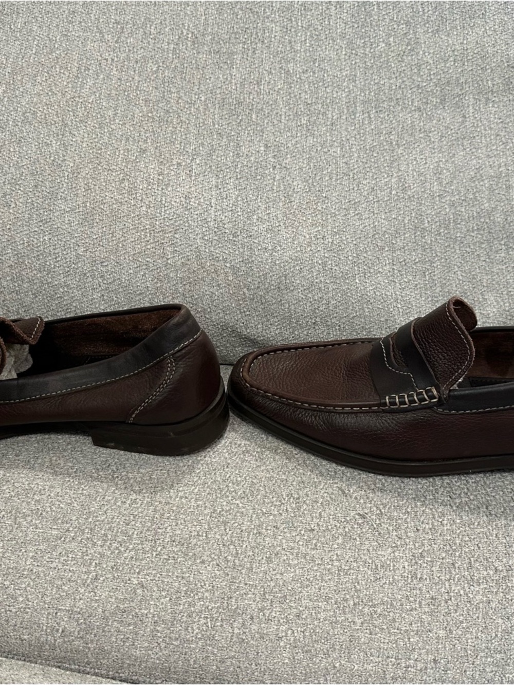 Florsheim Dark Brown Leather Penny Loafers - Picture 4 of 7